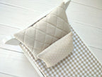 30x48 cm Baumwoll-Samt Hasen Bettwäsche-Set mit Matratze und Kissen für Katzen, Hasen, kleine Hunde