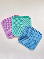 Silikon Haustier langsam Futter Matte, Leckmatte, Saugnapf Matte, 20x20 cm, Hunde angstlinderung, langsames Fressen