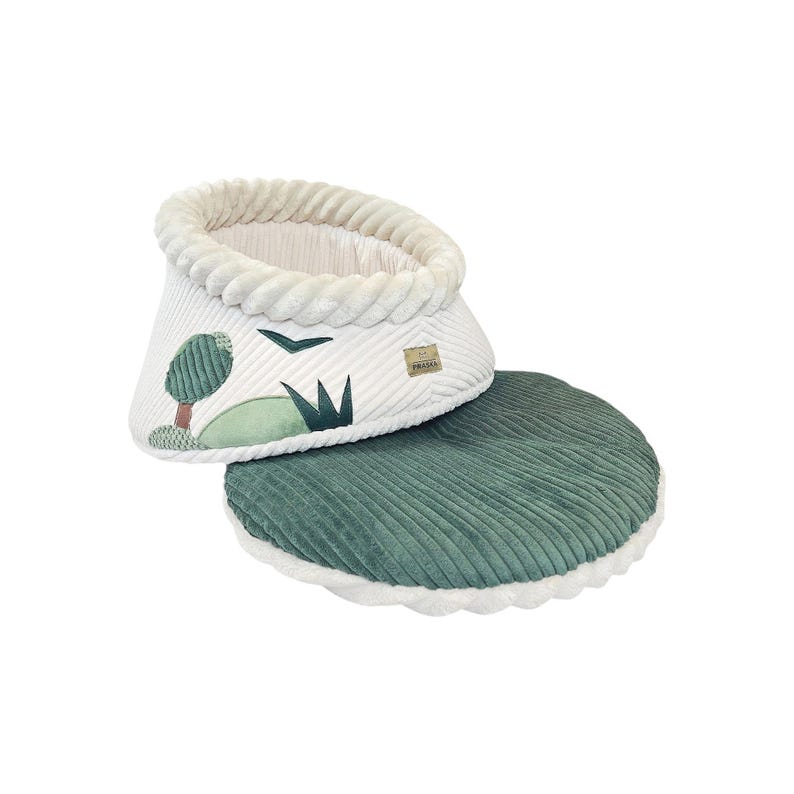 Premium Katzenbett Waldmotiv Handgefertigt mit Kissen 50 cm für Katzen und kleine Hunde