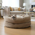 Katzenbett, warmes Fellkissen, waschbar, 2 Größen 45 cm 50 cm