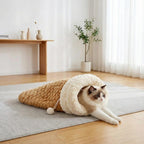 Plüsch-Katzenschlafsack Winter Höhle Nest faltbar