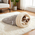 Plüsch-Katzenschlafsack Winter Höhle Nest faltbar