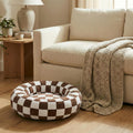 Beruhigendes Hundebett Plüsch | Waschbares rundes Donut-Bett | Klein Mittel Groß | Hundebett