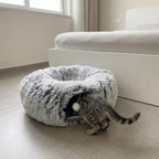Haustierbett Katzen Tunnel Donut Höhle Sofa Abnehmbarer Bezug Multiform