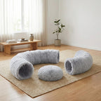 Haustierbett Katzen Tunnel Donut Höhle Sofa Abnehmbarer Bezug Multiform