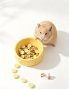 Käse Keramik Hamster Schüssel Anti-Kipp Kleintier Fressnapf für Hamster Rennmäuse 10x10x5,2 cm