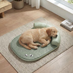 Haustier Sommer Kühlmatte mit Kopfstütze - Atmungsaktives wasserdichtes Sofabett für Hunde und Katzen