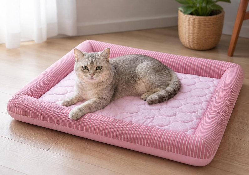 Coussin rafraîchissant pour chiKühlendes Kissen für Hunde und Katzen – Atmungsaktive und bequeme Sommermatteen et chat - Tapis d'été respirant et confortable