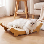 Sisal Katzenkratzer Lounge Bett | Geschwungene Liege für Indoor-Katzen | 50 cm