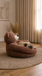 Teddybär-Plüsch-Haustierbett, gemütliches Hundesofa, kleines Katzenbett