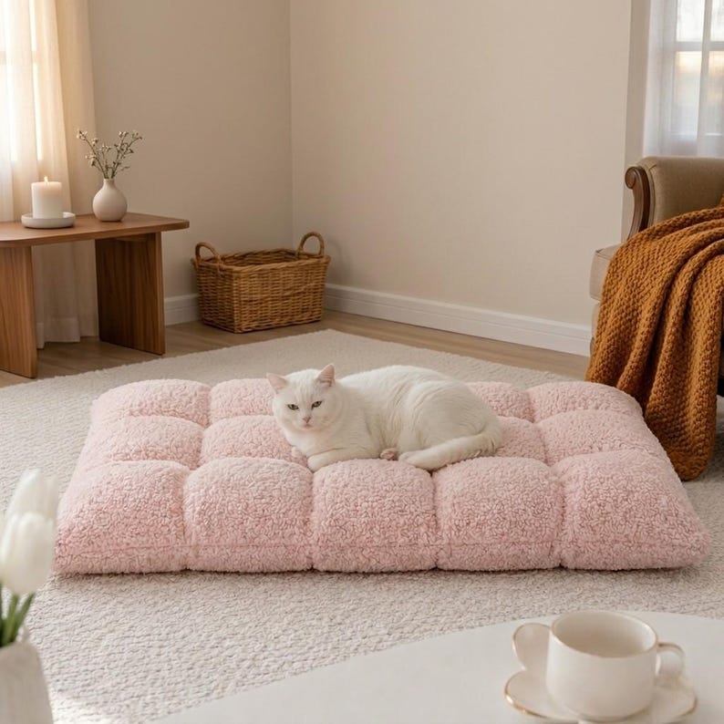 Ultraweiche Plüsch-Haustiermatratze mit Tufted-Design