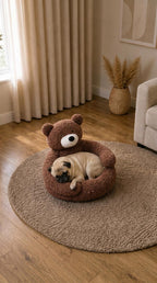 Teddybär-Plüsch-Haustierbett, gemütliches Hundesofa, kleines Katzenbett