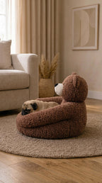 Teddybär-Plüsch-Haustierbett, gemütliches Hundesofa, kleines Katzenbett